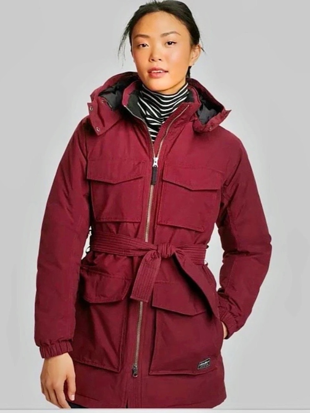 Eddie Bauer Superior Down Parka Down Parka in Burgundy Small NWT